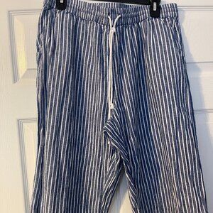 Beach Lunch Lounge striped pants- size L